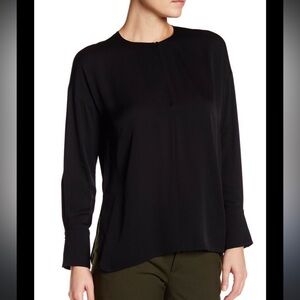 Vince Split Neck Silk Blouse Silk Size 4
